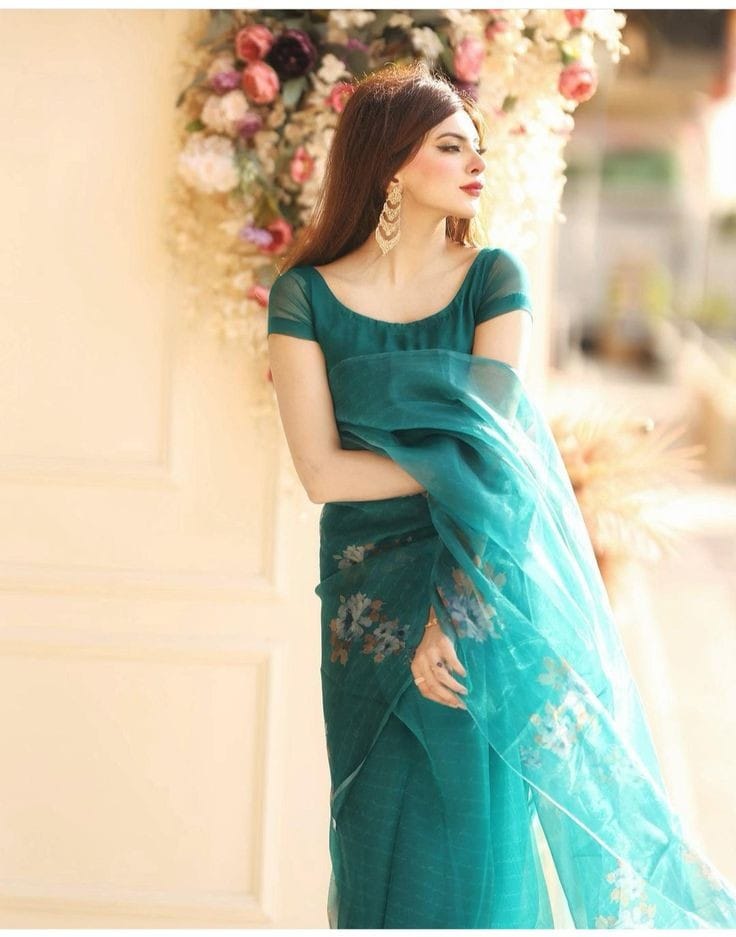 VK 4103 Organza Silk Printed Sarees Catalog